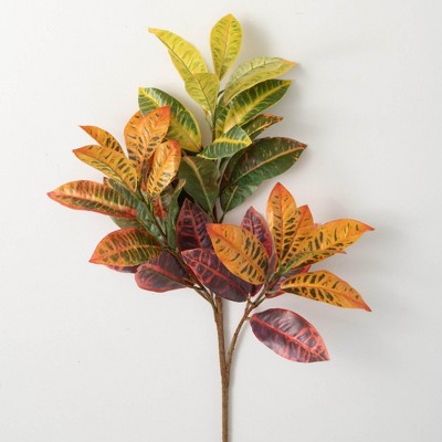 Sullivans Artificial 39" Blended Hue Croton Foliage, Multicolored