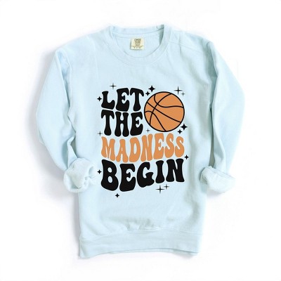 Simply Sage Market Women's Garment Dyed Graphic Sweatshirt Madness Begin Basketball