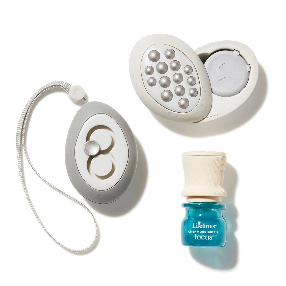 2pk Grounding Stones - Meditative Fidget Collection plus Essential Oil Blend - Lifelines: Spa Experience, Passive Oil Diffuser, No Battery Required