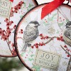 Chickadee Disc Ornament Multicolor 6"H Metal Set of 2 - 2 of 2