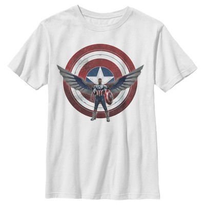 Marvel Falcon Winter Soldier Captain America Sam Wilson V3 Raglan Baseball  Tee