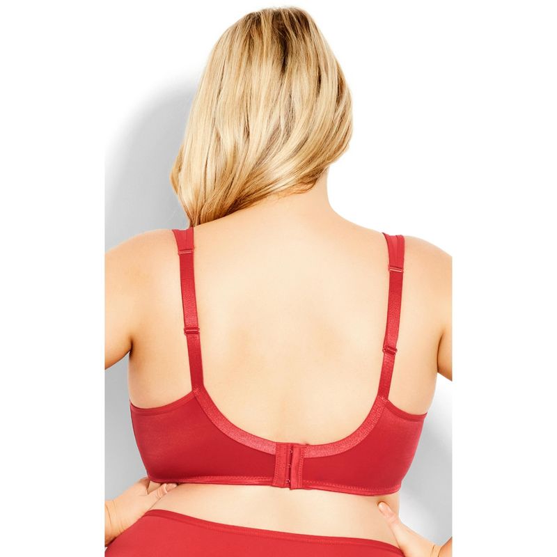 Women's Plus Size Fashion Balconette Bra - rose red | AVENUE, 2 of 4