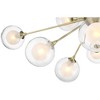 Possini Euro Design Modern Ceiling Light Semi Flush Mount Fixture Sputnik Brass 30 1/2" Wide 15-Light Double Glass Ball Hallway - 3 of 4