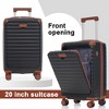 5 PCS Expandable Luggage Set, Hardside Spinner Suitcase with USB Port, Cup Holder, Duffel Bag, Tolietry Bag and TSA Lock - ModernLuxe - 3 of 4