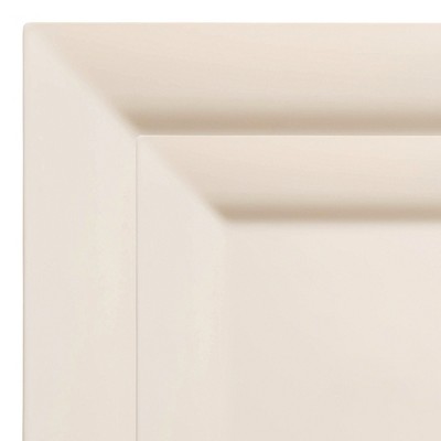 Smarty Had A Party Ivory Square Plastic Plates Dinnerware Set - 120 Sets