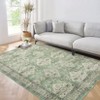 Area Rug Machine Washable Low Pile Rug with Rubber Backing Floor Carpet Low Pile Vintage Foldable Rugs for Bedroom Living Room Home Office Playroom - 3 of 4
