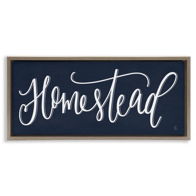 Stupell Industries Navy Blue Homestead Phrase, 25" x 11"