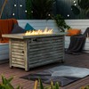 Mondawe 54 Inch Outdoor Fire Table Steel Fire Pit Table with Wood Grain Surface - 2 of 4