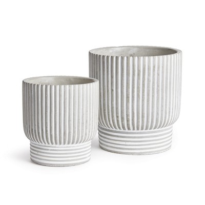 Plum & Post Pinny Flowerpot Planters Set of 2