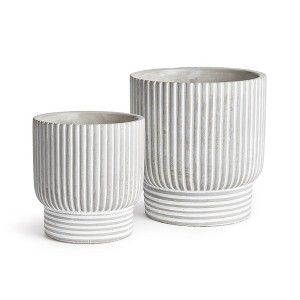 Plum & Post Pinny Flowerpot Planters Set of 2 - 1 of 3