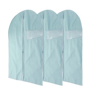 Unique Bargains Dustproof Transparent Window Garment Bag 3 Pcs - 1 of 4