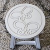 FURNIinspire Ottomans And Benches Carved Wooden Step Stool Fun Designs Premium Rubberwood Versatile Use, Butterflies Style, White, 11"*11"*10" - 3 of 4