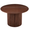 Maliang 47 Inch Round Dining Table for 4, with Wood Strip Base for Kitchen Living Room - 2 of 4