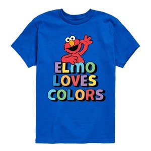 Boys' - Sesame Street - Elmo Loves Colors Short Sleeve Graphic T-Shirt - 1 of 4