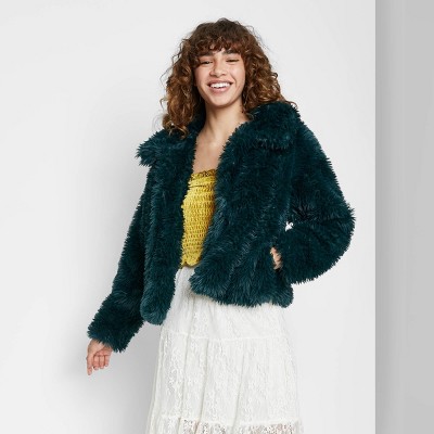 target womens faux fur jacket