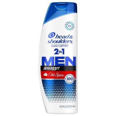 Head and Shoulders Mens 2 in 1 Dandruff Shampoo and Conditioner, Anti-Dandruff Treatment, Old Spice Swagger for Daily Use, Paraben Free, 12.5 oz