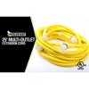 Yellow Jacket 25 Foot 3 Outlet 3-Prong Extension Power Cord with Lighted Plugs for Industrial, Commercial, Residential, and Construction Use - 2 of 4