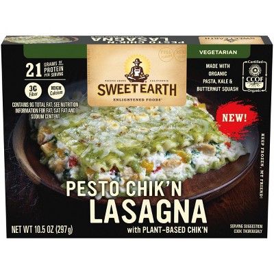 Sweet Earth Frozen Pesto Chik'n Lasagna Bowl - 10.5oz