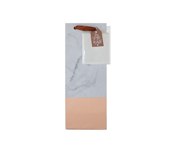 Wine Bag Colorblock Marble/ Copper