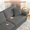 GustoWave 83"W Modern Loveseat Couch, Teddy Velvet Cloud Sofa with Wide Armrest, Removable Washable Cushion Cover - 3 of 4