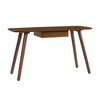 JUJABU Walnut Color Modern Study Computer Desk with Drawer, Ideal for Home Office - 2 of 4