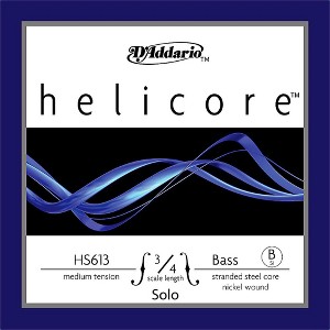 D'Addario Helicore Solo Series Double Bass Low B String 3/4 Size Medium - 1 of 1