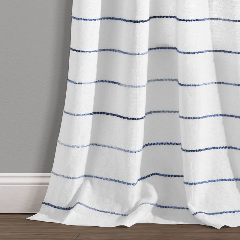 Set of 2 Ombre Striped Yarn Dyed Cotton Window Curtain Panels - Lush Décor, 5 of 9