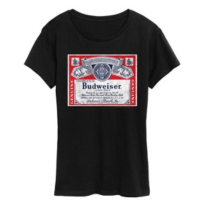 Women's - Budweiser - Budweiser Label Short Sleeve Graphic T-Shirt - 1 of 4
