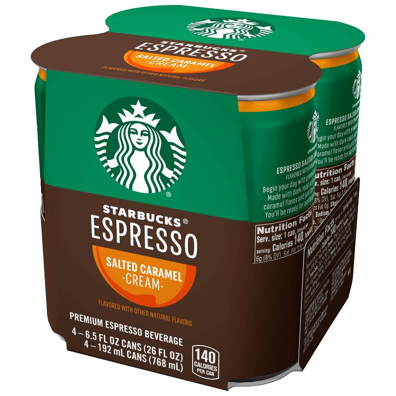 Starbucks Double Shot Espresso Caramel Coffee Drink - 4pk/6.5 fl oz Cans, 3 of 6