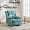 RONSHIN Reclinable Rocking Chair for Adults, Manual Recliner for Living Room Bedroom, Nursery Glider with Massage and Heating, Includes Cup Holder - 2 of 4