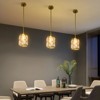 YIYIBYUS Modern Crystal Pendant Light 2-Pack Gold Kitchen Island Hanging Lighting - 2 of 4