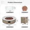 42/56 inch Outdoor  Magnesium Oxide Fire Pit Table Propane with Tank Cover and Wind Guard - 3 of 4