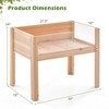 Costway Raised Wooden Garden Bed 24"/31" Elevated Planter Box Plant Terrarium with Drain Holes - 3 of 4
