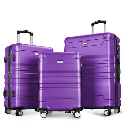 Luggage Sets, 3-Piece Set (20", 24", 28"),  3 Pcs Hardside Lightweight luggage with Spinner Wheels, Travel Suitcases