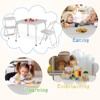 Metal Folding Chairs and Table, Leather Padded Folding Chairs with Comfortable Cushion and Durable Steel Frame for Eating, Reading, Playing - 3 of 4