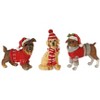 Holiday Dog Figurine Set Hand-Painted Winter Accessories – 6pc by Melrose - 2 of 3