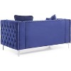 TiramisuBest 45"W Gray Corduroy Loveseat with Hidden Storage & Side Pocket, Compact Upholstered Sofa for Small Spaces - 4 of 4