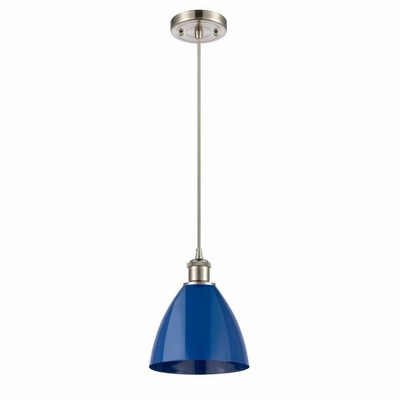 Plymouth Dome - 1 Light Cord Hung Mini Pendant In Industrial Style-11.25 Inches Tall and 7.5 Inches Wide