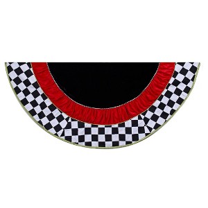 Kurt Adler 52" Black and White Checkered Tree Skirt - 1 of 3