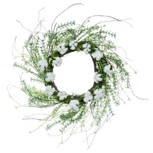 Transpac Artificial 22 in.Spring Spiral Greenery Wreath - 1 of 2