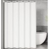 Home Mart Goods White PEVA Shower Curtain Liner Waterproof & Plastic Rings - 71" x 71" - 2 of 4