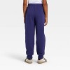 Boys' Marvel Minecraft Creeper Fleece Sweatpants - Navy Blue - 3 of 4