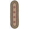 Earth Rugs Oval Stair Tread – Gold Stars Design, Braided Jute, Primitive Americana Accent, 27"x8.25" Country Stair Mat - 2 of 3