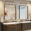 Apmir 28 in. W x 32 in. H Rectangular Aluminum Alloy Framed and Tempered Glass Wall Mirror in Matte Black - 2 of 4
