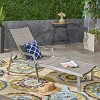 GDFStudio Joy Outdoor Wicker and Aluminum Adjustable Chaise Lounge, Gray/Silver - 2 of 4