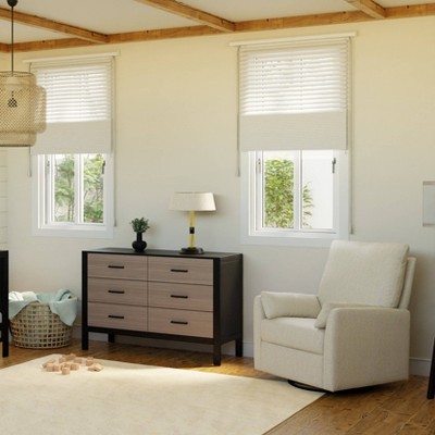 Cream Linen Swivel Recliner with Wood Frame