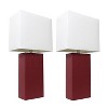 Lalia Home Lexington 21" Leather Base Table Lamps with Fabric Shade - 4 of 4