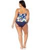 Women's Plus Riviera Floral Hidden Underwire Drape Front Tankini Swim Top - 4 of 4