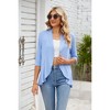 Womens Bracelet Sleeve Cardigan with Ruffle Hem Open Front 3/4 Sleeve Cardigan All Season Outfits - 2 of 4