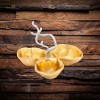 Classic Touch Gold 3 Bowl Relish Dish with Silver Branch - 2 of 3